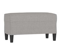 vidaXL Banc ottoman rembourré en tissu Gris clair 70x35x41 cm