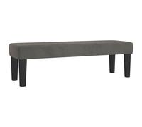 Vidaxl Banc Gris Foncé 100x30x30 Cm Velours Gris
