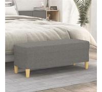 vidaXL Banc Gris foncé 100x35x41 cm Tissu349376 Gris foncé G