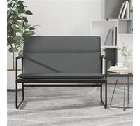 vidaXL Banc Gris foncé 100x64x80 cm Tissu, siège de banc, banc d'entrée, banc de salle à manger, chaise de banc, bancs d'entrée, sièges de salon Gris foncé G