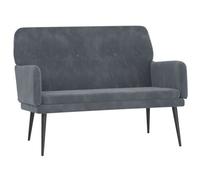 vidaXL Banc Gris foncé 108x79x79 cm Velours