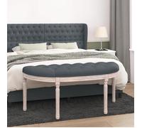 vidaXL Banc Gris foncé 110,5x45x49 cm Velours, siège, chaise de banc, siège de salon, banquette, banc d'entrée, meuble de 344419