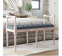 Banc Gris foncé 110x40x70 cm Velours