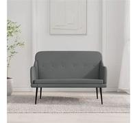 Banc Gris foncé 110x76x80 cm Tissu siège de banc banc d'entrée vidaXL