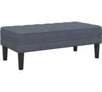 vidaXL Banc gris foncé 113 x 57 x 39 cm velours