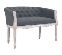 Vidaxl Banc Gris Foncé 98x56x69 Cm Velours Gris
