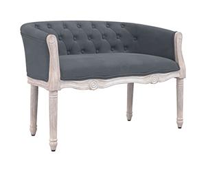 vidaXL Banc Gris foncé 98x56x69 cm Velours, siège, siège de Banc, Banc d'intérieur, Banc d'entrée, Banc de Chambre à Coucher, Chaise de Banc