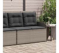 Banc inclinable de jardin avec coussins gris résine tressée vidaXL