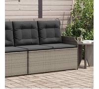 Banc inclinable de jardin avec coussins gris résine tressée vidaXL