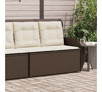 Vidaxl Banc Inclinable De Jardin Avec Coussins Marron Résine Tressée