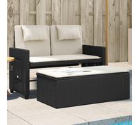 vidaXL Banc Inclinable de Jardin avec Coussins, Siège de Patio, Chaise de Terrasse, Meuble de Parc Arrière-cour Balcon 365816