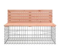 vidaXL Banc Jardin Design Gabion 347x71x65,5 cm Bois Massif de Douglas, siège de Jardin, Banc de Parc, Banc de Pique-Nique de Jardin, Banc extérieur