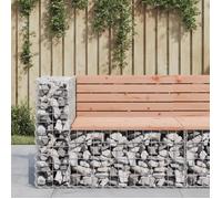 vidaXL Banc jardin design gabion 92x71x65,5 cm bois massif de douglas 834381 Gris G
