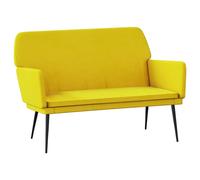 Vidaxl Banc Jaune 108x79x79 Cm Velours Jaune