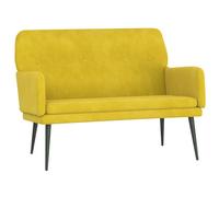 Banc Jaune 108x79x79 cm Velours