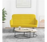 Vidaxl Banc Jaune 110x76x80 Cm Velours Jaune