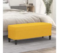 Vidaxl Banc Jaune Clair 100x35x41 Cm Tissu