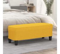 Vidaxl Banc Jaune Clair 100x35x41 Cm Tissu