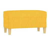 vidaXL Banc Jaune Clair 70x35x41 cm Tissu