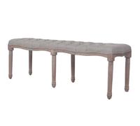 vidaXL Banc Lin Bois solide 150x40x48 cm Gris foncé