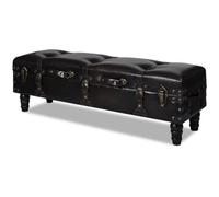 vidaXL Banc long de rangement Marron
