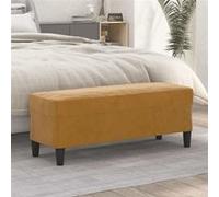 vidaXL Banc Marron 100x35x41 cm Velours349428 Marron G