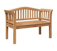 vidaXL Banc Marron 120 x 53,5 x 85 cm Bois de Teck Massif, Banc en Teck Solide pour Jardin et Terrasse, Confort Traditionnel, Parfait pour Votre Patio