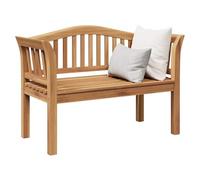 vidaXL Banc en teck massif Marron 120 x 53,5 x 85 cm – Solide pour jardin et terrasse