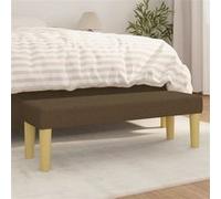 vidaXL Banc Marron foncé 100x30x30 cm Tissu346655 Marron G