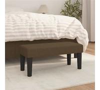 vidaXL Banc 70 x 30 x 30 cm Tissu Marron foncé