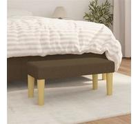 vidaXL Banc Marron foncé 70x30x30 cm Tissu346627 Marron G