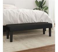 vidaXL Banc ottoman rembourré similicuir Noir 100x30x30 cm
