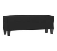 vidaXL Banc Noir 100x35x41 cm Tissu microfibre Noir