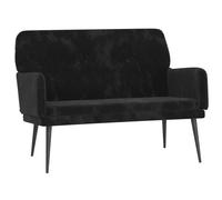 Vidaxl Banc Noir 108x79x79 Cm Velours Noir
