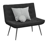 Vidaxl Banc Noir 110x74x84 Cm Velours