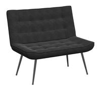 Vidaxl Banc Noir 110x74x84 Cm Velours