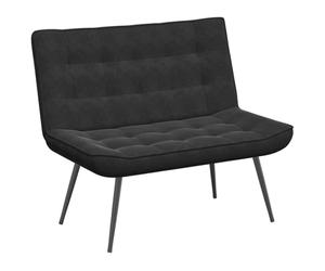 vidaXL Banc Noir 110x74x84 cm Velours, siège de Banc, Banc d'entrée, Banc de Salle à Manger, Chaise de Banc, bancs d'entrée, sièges de Salon