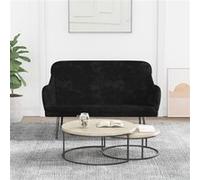 Vidaxl Banc Noir 110x76x80 Cm Velours Noir