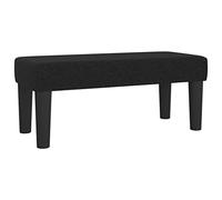vidaXL Banc ottoman rembourré d'entrée et de lit tissu noir 70x30x30 cm