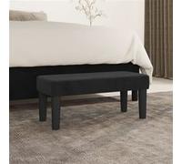 vidaXL Banc Noir 70x30x30 cm Velours346640 Noir G