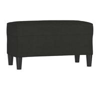 vidaXL Banc contemporain – tissu 100% polyester, noir, 70x35x41 cm