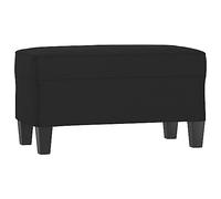 vidaXL Banquette ottomane rembourrée 70x35x41 cm tissu microfibre noir