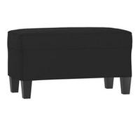 vidaXL Banquette ottomane rembourrée 70x35x41 cm tissu microfibre noir