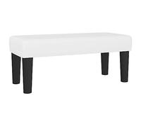 vidaXL Banc Ottoman Banquette Rembourré Banc de Lit Banc d'Entrée Chambre à Coucher Salon Couloir Intérieur Blanc 70x30x30 cm Similicuir