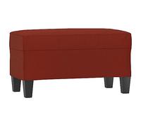 vidaXL Banc Ottoman Banquette Rembourré Banc de Lit Banc d'Entrée Chambre à Coucher Salon Couloir Intérieur Rouge Bordeaux 70x35x41 cm Similicuir