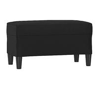 vidaXL Banc Ottoman Banquette Rembourré Banc de Lit Banc d'Entrée Chambre à Coucher Salon Couloir Intérieur Noir 70x35x41 cm Similicuir