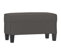 vidaXL Banc Ottoman Banquette Rembourré Banc de Lit Banc d'Entrée Chambre à Coucher Salon Couloir Intérieur Gris 70x35x41 cm Similicuir