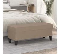 vidaXL Banc Ottoman Banquette Rembourré Banc de Lit Banc d'Entrée Chambre à Coucher Salon Couloir Intérieur Cappuccino 100x35x41 cm Similicuir Marron
