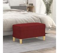 Banc Ottoman Banquette Rembourré Banc de Lit Banc d'Entrée Chambre à Coucher Salon Couloir Intérieur Rouge Bordeaux 70x35x41 cm Tissu 349373