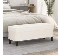 Banc Ottoman Banquette Rembourré Banc de Lit Banc d'Entrée Chambre à Coucher Salon Couloir Intérieur Crème 100x35x41 cm Similicuir 349416